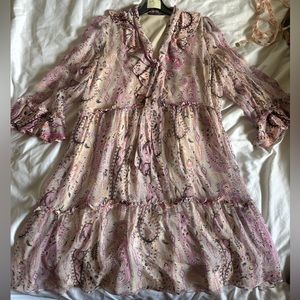 Kobi Halperin-Andrea Ruffle Silk Dress